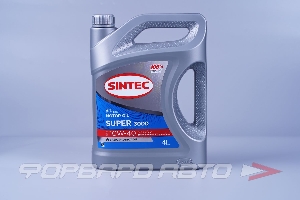 Масло моторное 10W40 4л, SUPER 3000 SG/CD (п/c) SINTEC 600240