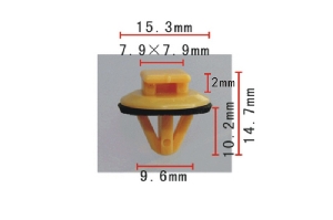 Клипса 9,4*10*15мм Китай KJ-474, A65