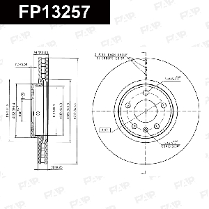 Диск тормозной FAP FP13257