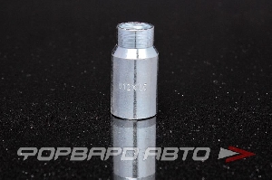 Гайка колеса 12*1,5*38 конус с носиком 16 мм, открытая, деcятигранник, оцинкованая ВЕКТОР 