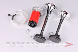 Сигнал звуковой 12V двухрожковый воздушный 110 Дб SKYWAY S07601005