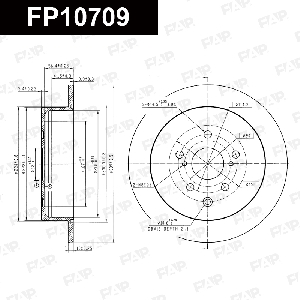 Диск тормозной FAP FP10709