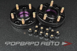 Проставки колесные 25 мм, 5*114,3*12*1,25 HUB = 66,1 -> 73,0 черные SSR, +10 гаек TPI TPI-SP11