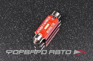 Лампа светодиодная 12-24V T11 C5W 1 SMD диод 1-конт 41мм биполярная обманка Белая, Салон, номер SKYWAY S08202071