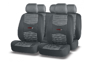 Чехлы на сиденья, универсальные (11предм.5подгол.) полиэстер+сетка, SRS AIRBAG, 5 мм поролон. 11 предмет. "CARBON" PREMIER CB1400, CB1000, CB1200
