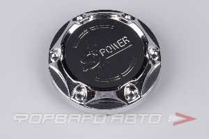 Колпачок ступицы для литых дисков D62/67мм, хром S-POWER с буртом+6 декоративных гаек US-03 <> US-03