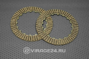 Диск сцепления Delta, Zodiak, ОВ-70 фер.№7 шлицы внутри (компл 2 шт.) (для механич. сцепления)  