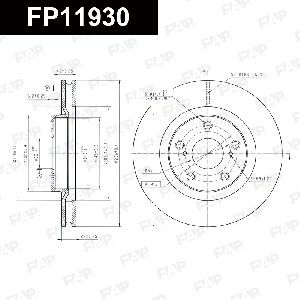 Диск тормозной FAP FP11930