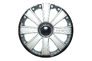 Колпак колесный R14" RS-T трафарет пруж., серебристо-черный,  к-т 4 шт АКС АК1446