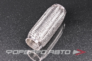 Гофра глушителя 55*200 (Interlock) трехслойная (AISI 304) TIXONA P55200
