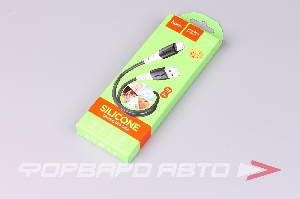 Кабель USB Type-C  силиконовый чёрный 1м HOCO X82