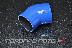 Патрубок силиконовый 102 мм, 45°, синий AUTOBAHN88 
