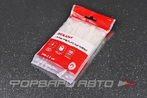 Стяжка 2,5*100мм, белая 100шт REXANT 07-0100