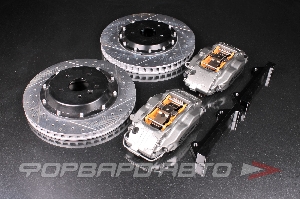 Комплект тормозной системы R18 Toyota Camry XV40/XV50 (суппорта + диски + колодки + шланги) BREMBO STYLE 