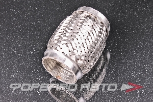 Гофра глушителя 50*100, (Interlock) трехслойная (AISI 304) TIXONA P50100