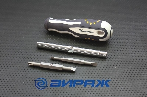 Отвертка комбинированная Ph1/SL5, Ph2/SL6 (3-х ком.ручка), "MASTER" MATRIX 12040