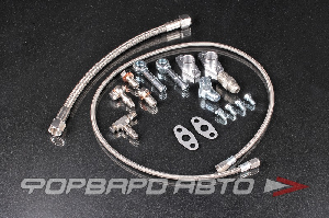 Комплект масляной + тосольной линии Garrett GT2860R, GT3076R, GT3037, GT3582R Ball Bearing, 100см KINUGAWA 320-14001-001