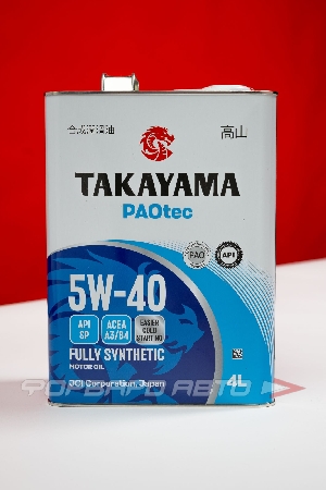 Масло моторное 5W40 4л, PAOTEC A3/B4 SP металл (с) TAKAYAMA 6056060
