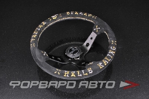 Руль 330мм, 90 мм вылет, замша, SPEED GOLD/SILVER VERTEX SW02321