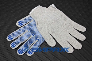 Перчатки х/б с ПВХ покрытием /белая,черная,синия-желтая/серая- нить/ <> Стандарт-Точка
