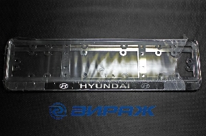 Накладка под номер металлическая (ХРОМ) с логотипом, 2шт. MELCO 