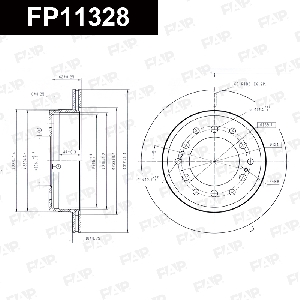 Диск тормозной FAP FP11328