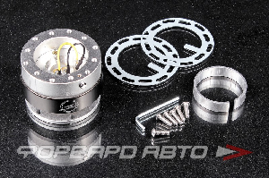 Адаптер для рулевого колеса быстросъемный Quick Release Gen 2.0 - Silver Body / Titanium Chrome Ring NRG SRK-200SL