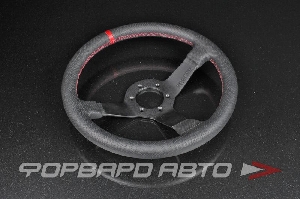 Руль 330мм черная кожа + красная нить, 60 мм вылет SPARCO 201615