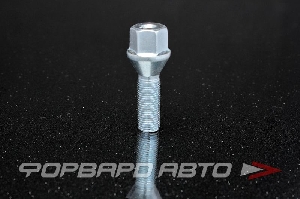 Болт колеса 12*1,25*30 конус, ключ на 17, сталь, цинк ВЕКТОР 072120 V