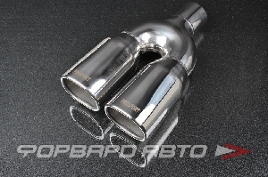 Насадка глушителя Вход = 58мм, Выход 2*92*78мм, Длина=310мм Двойная PROSPORT RS-01640