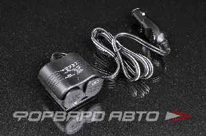 Разветвитель прикуривателя на 2 гнезда  (1м) HEYNER 511200
