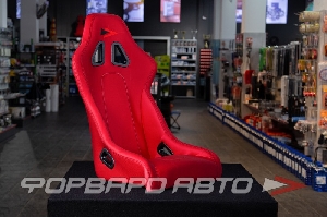 Сиденье спортивное - нерегулируемое "ковш", без салазок, красное, FWD  