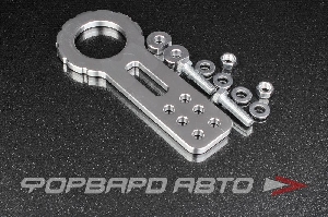 Крюк буксировочный универсальный серый прямой AUTOBAHN88 