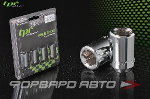 Купить Секретки для колес гайки 12*1,5*33 конус, сквозные, 4 шт. и спецключ, сталь, хромированные TPI C206445 Секретки для колес гайки 12*1,5*33 конус, сквозные, 4 шт. и спецключ, сталь, хромированные TPI C206445