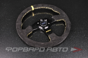 Руль 355 мм, нулевой вылет, замша, желтая нить EPMAN EP-FXP9988Y