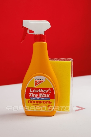 Полироль универсальный (кожа, резина, пластик) "Leather & Tire Wax Super Gloss" cупер блеск, 500 мл KANGAROO 355029