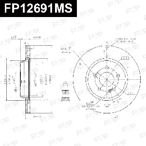 Диск тормозной FAP FP12691MS
