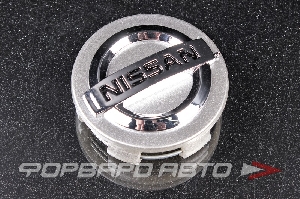 Колпачок ступицы для литых дисков Nissan, D57/60мм, Silver+3D хром лого, <> NS-05