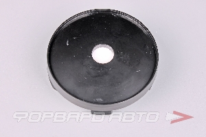 Колпачок ступицы для литых дисков D56/60мм, чёрный с буртом+отверстие RU <> RU56-60