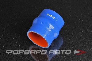 Патрубок силиконовый 60 мм, L=80 мм, демпферный, синий MELCO B 60-76