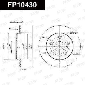 Диск тормозной FAP FP10430