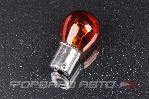 Лампа 12V PY21W оранжевая без смещения МАЯК 61213  ORANGE