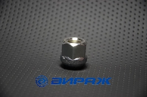 Гайка колеса 12*1,25*22 конус с выступом, открытая, ключ на 19, сталь ВЕКТОР 400144 Cr