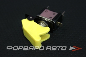 Тумблер 2 положения с защитной крышкой желтый <> 