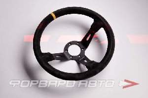 Купить Руль 330 мм, вылет 90 мм, черная замша, TANIDA Motor Sports JURAN RACING 33068 Руль 330 мм, вылет 90 мм, черная замша, TANIDA Motor Sports JURAN RACING 33068