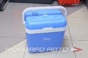 Холодильник пластик. 12/220v, 32л + аккум. холода ISKY 