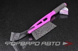 Щётка-смётка со скребком (45см) с мягкой ручкой AUTOVIRAZH AV-2116
