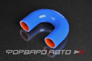 Патрубок силиконовый 38 мм, 180°, L=102*114*102 мм, синий MELCO 180-38-102-114-102
