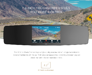 Зеркало с видеорегистратором и камерой заднего вида XIAOMI YI Mirror Dash Camera