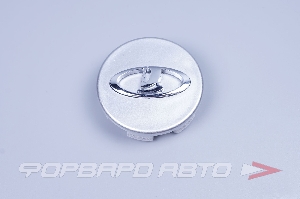Колпачок литых дисков для автомобиля ВАЗ 2190 VESTA, LADA X-RAY R-16/17 серебро с хромированным знаком (без обода) ПЛАСТИК 8450032831